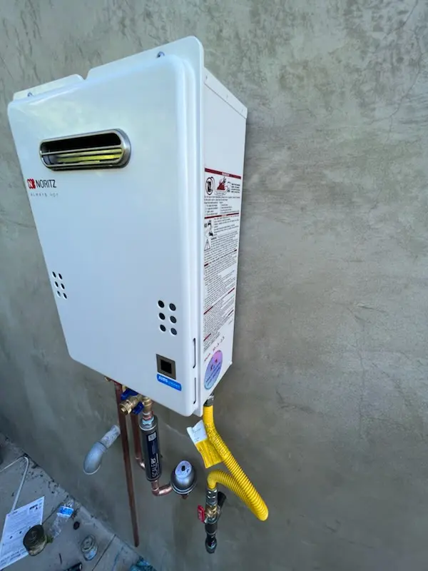 Tankless water heater installation for Cross Anchor homes